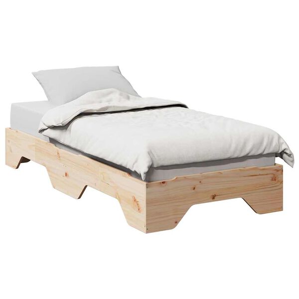 vidaXL Bed Frame No Mattress Stackable 100x200 cm Solid Wood