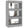 vidaXL Book Cabinet/Room Divider Grey Sonoma 60x30x103 cm Engineered Wood