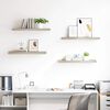vidaXL Floating Wall Shelves 4 pcs Oak 80x23.5x3.8 cm MDF