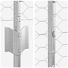 vidaXL Fence with Posts Silver 1 x 25 m Steel