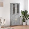vidaXL Highboard Concrete Grey 69,5x34x180 cm Engineered Wood