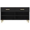 vidaXL Shoe Cabinet Black 102x35x55 cm Engineered Wood