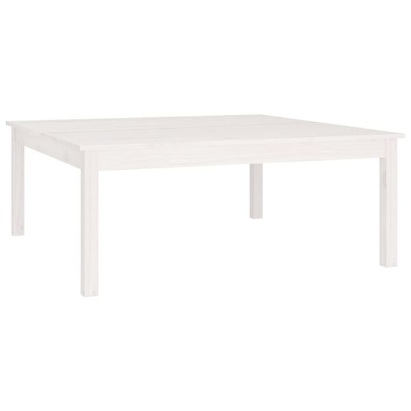vidaXL Coffee Table White 100x100x40 cm Solid Wood Pine