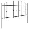 vidaXL Spike Fence Black 200 x 150 cm Powder-Coated Steel