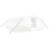 vidaXL Greenhouse with Steel Frame White 40 m&sup2; 8x5x2.3 m