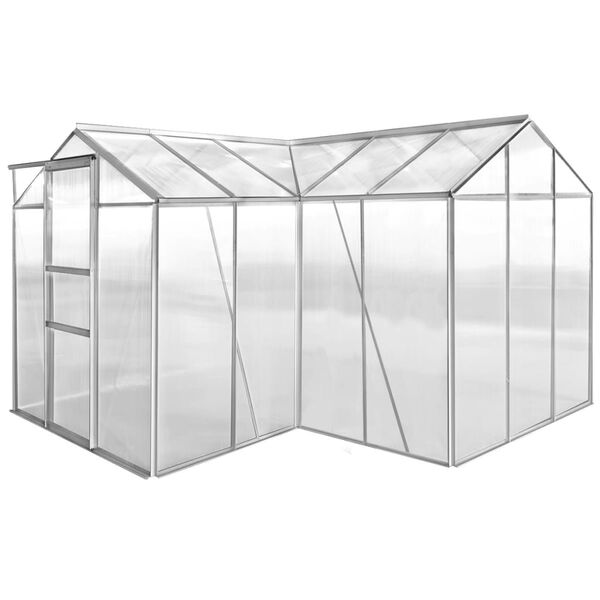 Aluminium Greenhouse 2 Sections with Hollow Panel