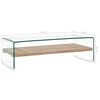 vidaXL Coffee Table Clear 98x45x31 cm Tempered Glass