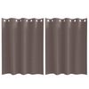 vidaXL Blackout Curtains with Rings 2 pcs Dark Brown 140 x 140 cm