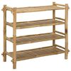 vidaXL Shoe Rack with Shelf Natural 4-tier Bamboo