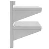 vidaXL 2-Tier Wall Shelf 50x30x48 cm Silver Stainless Steel