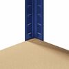 vidaXL 5-Layer Corner Shelf Blue Steel&Engineered Wood