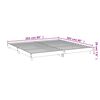 vidaXL Bed Frame without Mattress High Gloss White 200x200 cm