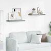 vidaXL Floating Wall Shelves 2 pcs Grey 60x23.5x3.8 cm MDF