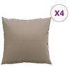 vidaXL Sofa Cushions 4 pcs Taupe 60x60 cm Fabric