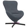 vidaXL Egg Chair Dark Grey 63 x 73 x 90 cm Velvet