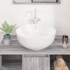 vidaXL Wash Basin White 44x17 cm Ceramic Round
