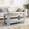 vidaXL Coffee Table with LED Concrete Grey 93x53x45 cm Engineered Wood