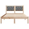 vidaXL Bed Frame Light Grey 120 x 190 cm Solid Pine Wood