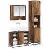 vidaXL Bathroom Furniture Set with Door 3 pcs Old Wood Engineered Wood