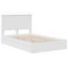 vidaXL Storage Bed with Headboard White 120 x 200 cm Engineered Wood