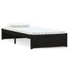 vidaXL Bed Frame without Mattress Black Solid Wood 75x190 cm