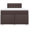 vidaXL Box Spring Bed with Mattress Dark Brown 120x190 cm Fabric
