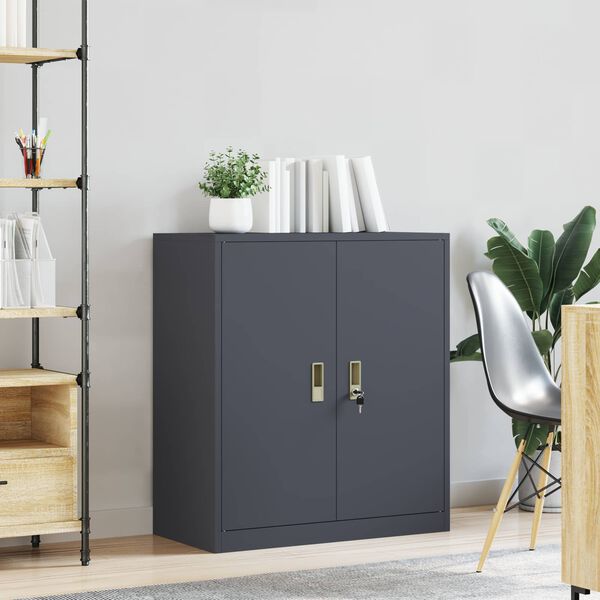 vidaXL Storage Cabinet Anthracite 80 x 40 x 90 cm Steel