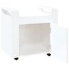 vidaXL Desk Trolley High Gloss White 60x45x60 cm Engineered Wood