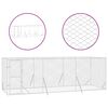 vidaXL Outdoor Dog Kennel Silver 6x2x2 m Galvanised Steel