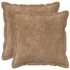 vidaXL Cushion with Pillow HOUTEN 2 pcs Taupe Microfiber Fleece
