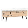 vidaXL Storage Bench 110 cm Solid Firwood