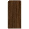 vidaXL TV Wall Cabinet with LED Lights Brown Oak 30.5x35x70 cm
