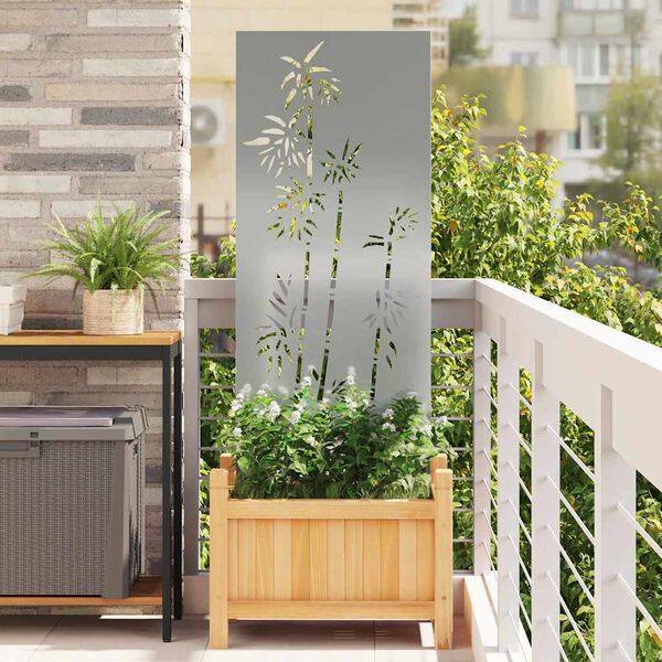 vidaXL Garden Privacy Screen Silver 50 x 140 cm Galvanised steel