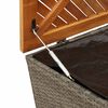 vidaXL Garden Storage Box Grey 220x50x54 cm Poly Rattan Acacia Wood