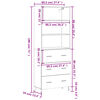vidaXL Highboard Grey Sonoma 69.5x34x180 cm Engineered Wood