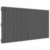 vidaXL Wall Headboard Grey 127.5x3x60 cm Solid Wood Pine