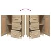 vidaXL Sideboard Sonoma Oak 69.5x34x90 cm Engineered Wood