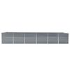 vidaXL Garden Raised Bed Galvanised Steel 480x80x77 cm Grey