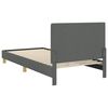 vidaXL Children's Bed Frame with Headboard Dark Grey 90 x 200 cm