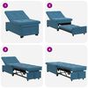 vidaXL Sofa Bed Blue 67 x 194 x 38 cm Velvet