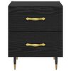 vidaXL Bedside Cabinet Black Oak 40 x 35 x 47.5 cm Engineered Wood