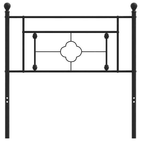 vidaXL Metal Replace Headboard Black 100 cm