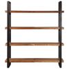 vidaXL 4-Tier Bookcase 160x40x180 cm Solid Acacia Wood