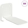 vidaXL Invisible Floating Shelf 4 pcs White 6 x 11 x 6.5 cm
