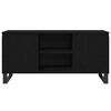 vidaXL TV Cabinet Black Oak 104 x 35 x 50 cm Engineered Wood