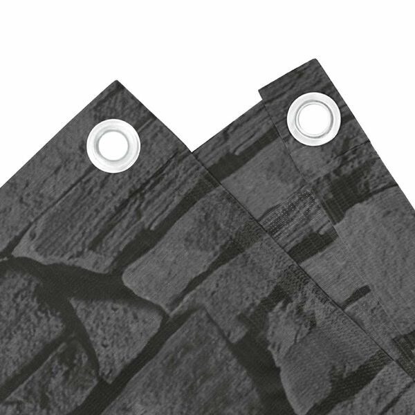 vidaXL Balcony Privacy Screen Ledge Stone Look Grey 1000x75 cm PVC