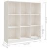 vidaXL Book Cabinet/Room Divider White 104x33.5x110 cm Solid Pinewood