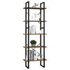 vidaXL 5-Tier Book Cabinet Brown 60x30x175 cm Pinewood