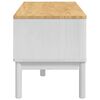 vidaXL Hallway Bench with Shelf White 115 x 40 x 45 cm Solid Pine Wood