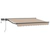 vidaXL Manual Awning Frame with LEDs Beige and Anthracite 3.5 x 2 m